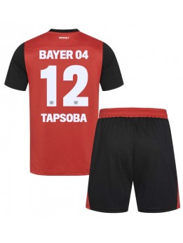 Detské Futbalové oblečenie Bayer Leverkusen Edmond Tapsoba #12 2024-25 Krátky Rukáv - Domáci (+ trenírky)